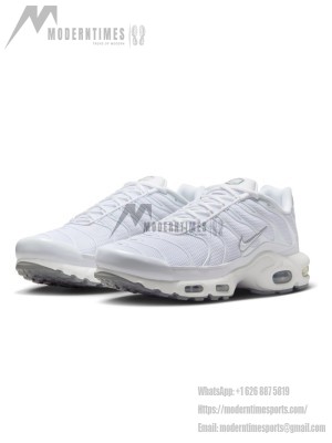 Nike Air Max Plus 604133-139 White Cool Grey TN Sneakers – Clean Lifestyle Streetwear Shoes for Men