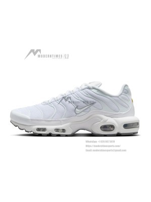 Nike Air Max Plus 604133-139 White Cool Grey TN Sneakers – Clean Lifestyle Streetwear Shoes for Men