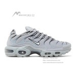 Nike Air Max Plus White Pure Platinum TN sneakers with monochrome streetwear design