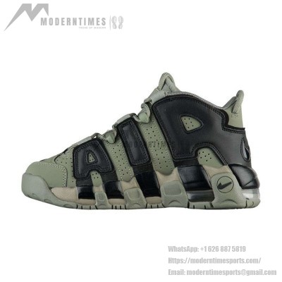 Nike Air More Uptempo GS Youth Classic Retro Basketball Shoes | Black and White | 415082-007