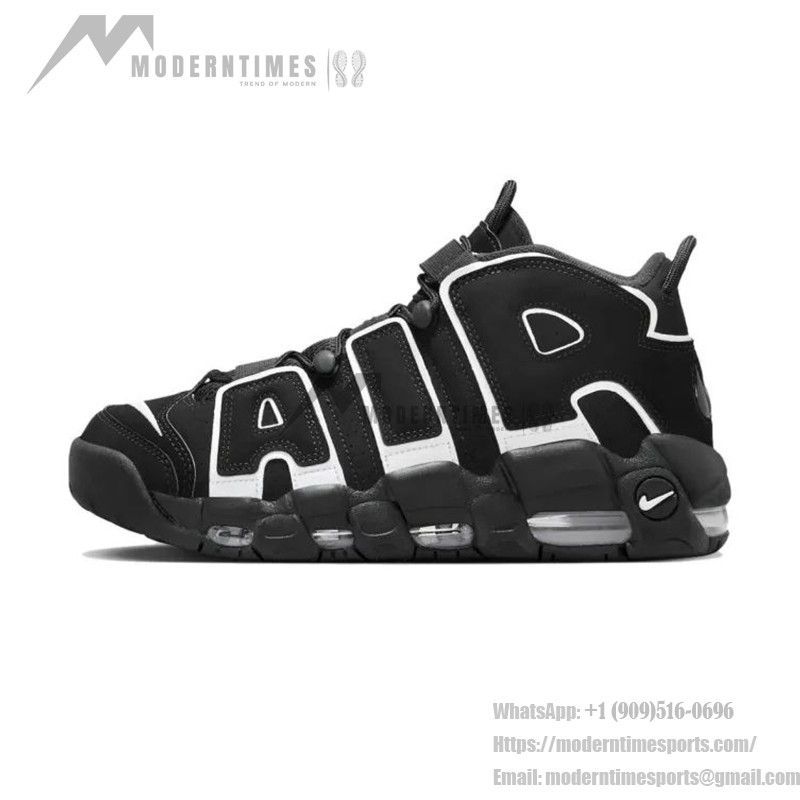 Nike Air More Uptempo Black & White - Iconic Retro Basketball Sneakers