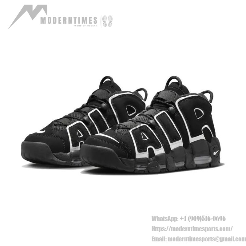 Nike Air More Uptempo Black & White - Iconic Retro Basketball Sneakers