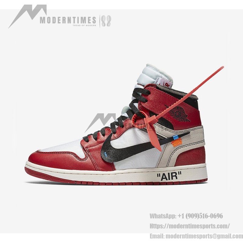 Off-White x Air Jordan 1 콜라보 “The Ten” AA3834-101 아이코닉 해체 디자인 리미티드 에디션