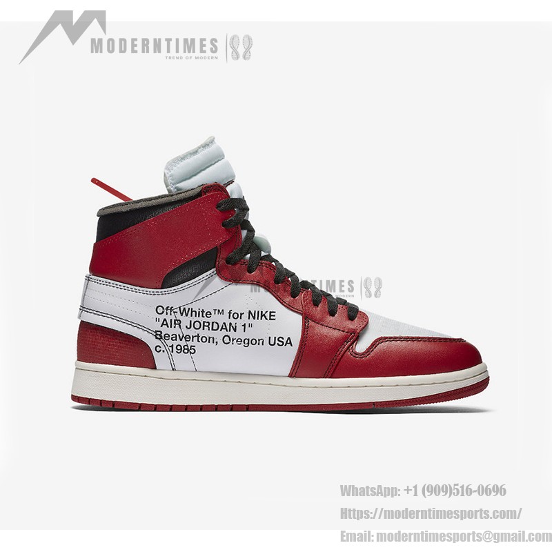 Off-White x Air Jordan 1 콜라보 “The Ten” AA3834-101 아이코닉 해체 디자인 리미티드 에디션