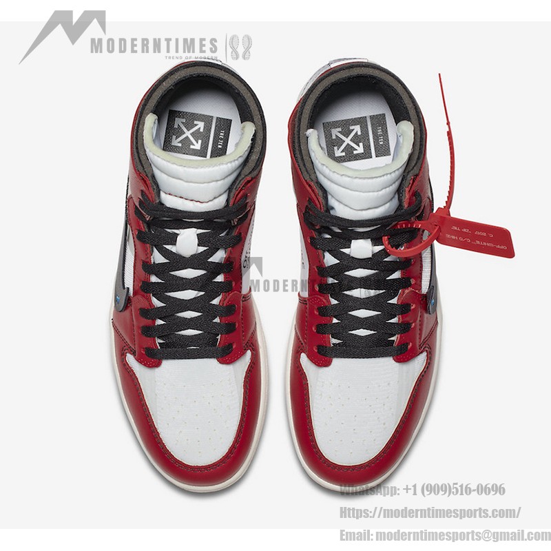 Off-White x Air Jordan 1 콜라보 “The Ten” AA3834-101 아이코닉 해체 디자인 리미티드 에디션