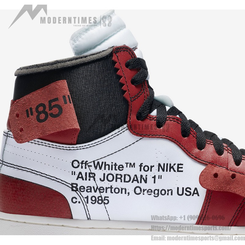 Off-White x Air Jordan 1 콜라보 “The Ten” AA3834-101 아이코닉 해체 디자인 리미티드 에디션