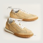 Hermes Jet sneakers women yellow Jaune Calisson Jaune Malawi side view