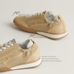 Hermes Jet sneakers women yellow Jaune Calisson Jaune Malawi side view