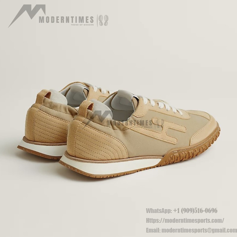 Hermes Jet sneakers women yellow Jaune Calisson Jaune Malawi side view