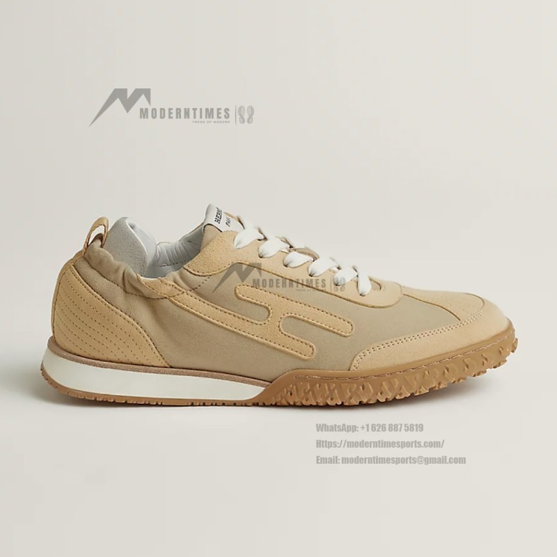 Hermes Jet sneakers women yellow Jaune Calisson Jaune Malawi side view