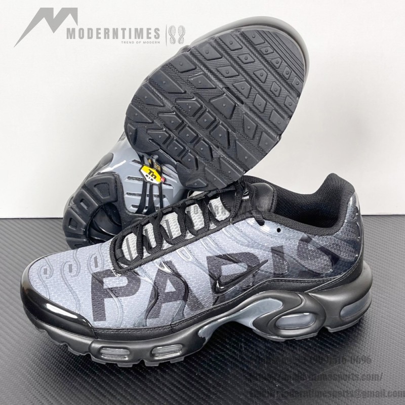 PSG x Nike Air Max Plus IB2253-001 Paris Techwear TN sneakers for football streetwear outfits