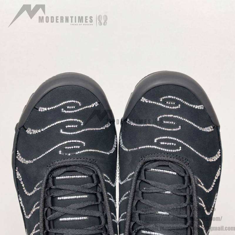 Swarovski x Nike Air Max Plus Moonlight Black Crystal FZ4237-001 reflective TN sneakers for streetwear outfits