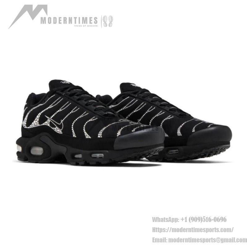 Swarovski x Nike Air Max Plus Moonlight Black Crystal FZ4237-001 reflective TN sneakers for streetwear outfits
