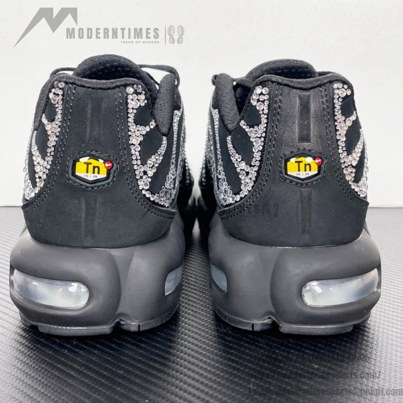 Swarovski x Nike Air Max Plus Moonlight Black Crystal FZ4237-001 reflective TN sneakers for streetwear outfits