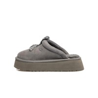 UGG Women's Tazzle Slipper Charcoal 1152677 - Cozy Sheepskin Platform Slippers with Tassel Detail