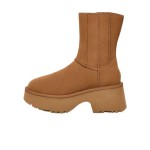 UGG Damen Classic Twin Seam New Heights Plateau Stiefel in Kastanienbraun