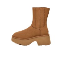 UGG レディース クラシック ツイン シーム ニューハイツ プラットフォーム ブーツ チェスナット 1158313 - 冬にぴったりのトレンディなスエードブーツ