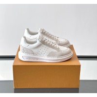 Louis Vuitton Trainer 2.0 White Leather Casual Sneakers | Elegant Unisex Footwear