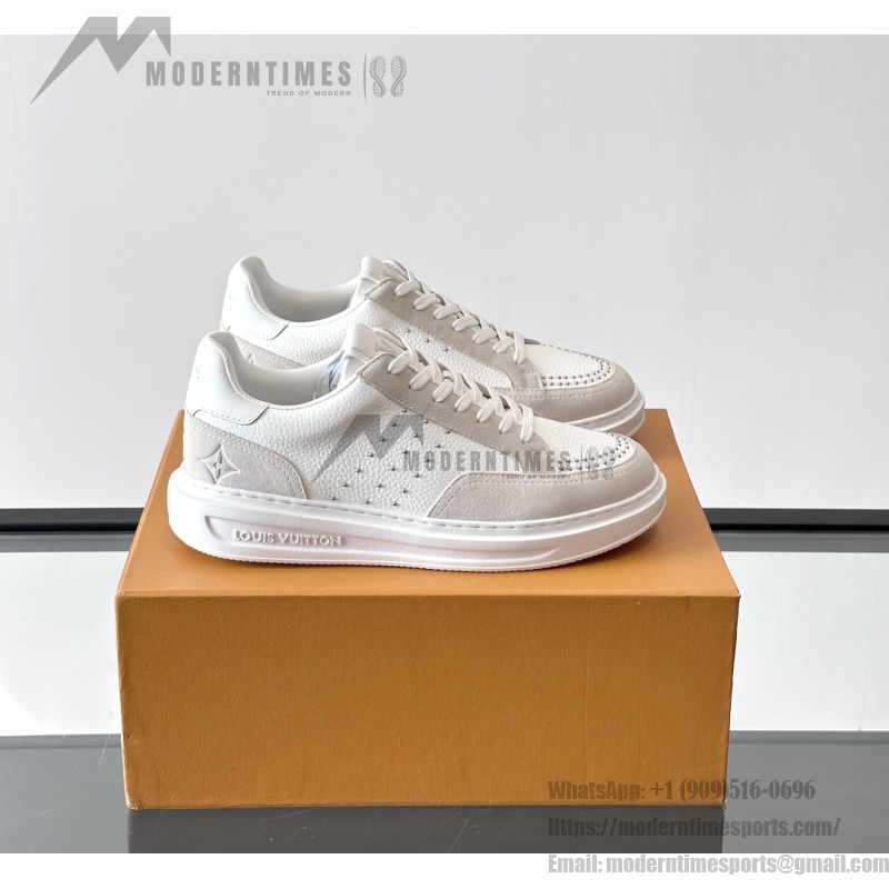 Louis Vuitton Trainer 2.0 White Leather Sneakers Louis Vuitton Trainer 2.0 White Leather Sneakers Front View