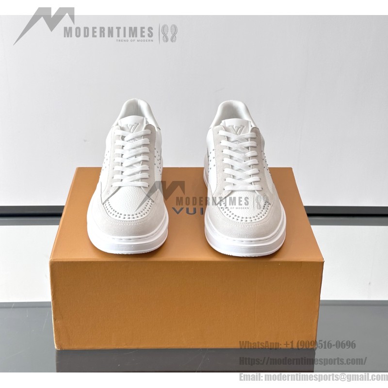 Louis Vuitton Trainer 2.0 White Leather Sneakers Louis Vuitton Trainer 2.0 White Leather Sneakers Front View