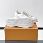 Louis Vuitton Trainer 2.0 White Leather Sneakers Louis Vuitton Trainer 2.0 White Leather Sneakers Front View
