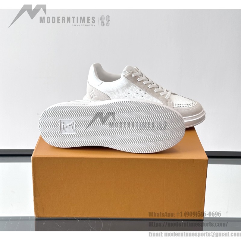 Louis Vuitton Trainer 2.0 White Leather Sneakers Louis Vuitton Trainer 2.0 White Leather Sneakers Front View