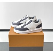 Louis Vuitton Trainer 2.0 White & Grey Leather Casual Sneakers | Stylish Unisex Footwear