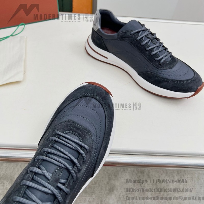 Loro Piana Week End Walk Sneaker FAP9780-W000 Navy Blue Suede Sneakers Front View