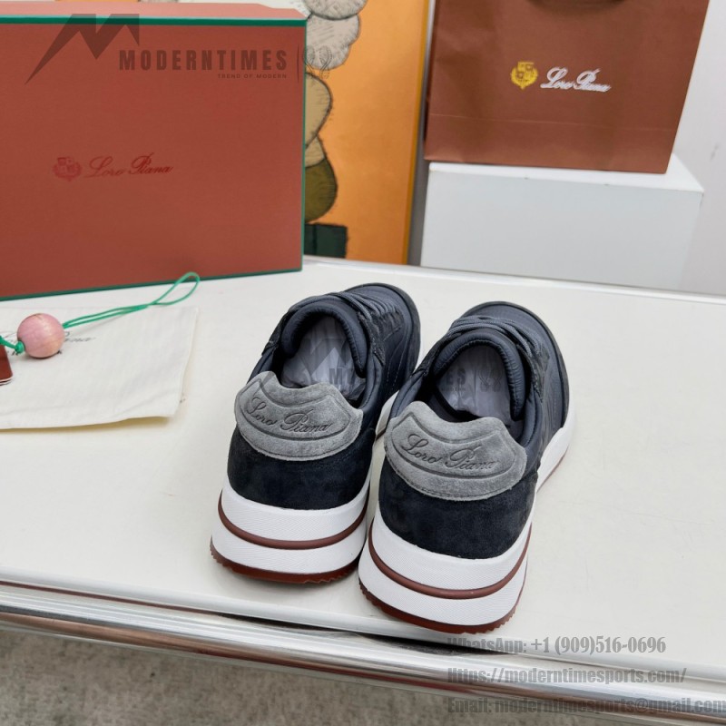 Loro Piana Week End Walk Sneaker FAP9780-W000 Navy Blue Suede Sneakers Front View