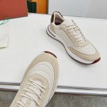 Loro Piana Week End Walk Sneaker FAP9780-1000 Cream Suede Sneakers Loro Piana Week End Walk Sneaker FAP9780-1000 Cream Suede Sneakers Front View