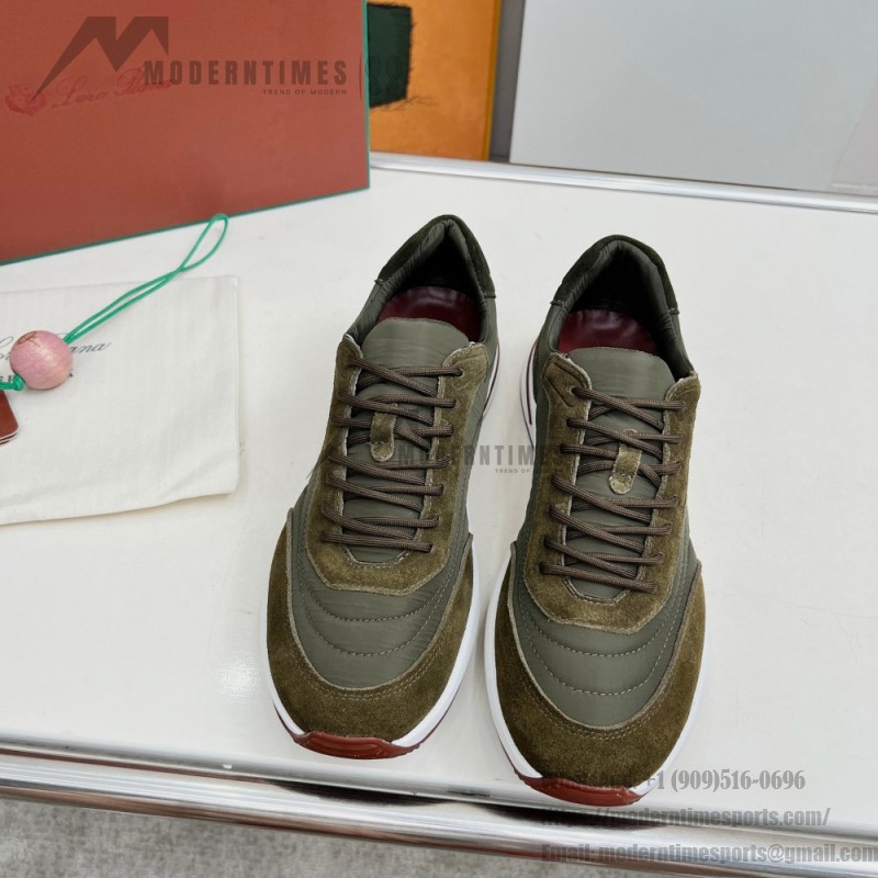 Loro Piana Week End Walk Sneker FAP9780-H0VL Brown Leather Sneakers Loro Piana Week End Walk Sneker FAP9780-H0VL Brown Leather Sneakers Front View