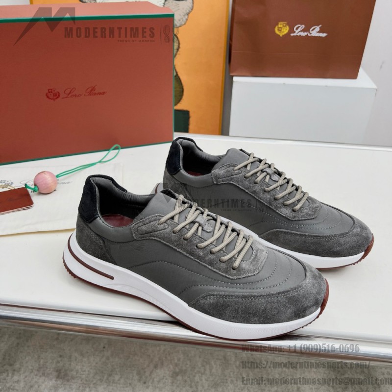 Loro Piana Week End Walk Sneaker FAP9780-8000 Black Leather Sneakers Loro Piana Week End Walk Sneaker FAP9780-8000 Black Leather Sneakers Front View