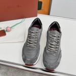 Loro Piana Week End Walk Sneaker FAP9780-8000 Black Leather Sneakers Loro Piana Week End Walk Sneaker FAP9780-8000 Black Leather Sneakers Front View