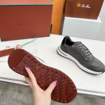 Loro Piana Week End Walk Sneaker FAP9780-8000 Black Leather Sneakers Loro Piana Week End Walk Sneaker FAP9780-8000 Black Leather Sneakers Front View