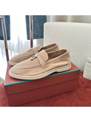 Loro Piana Damen-Sommer-Charm-Walk-Loafer FAL5899-30D3 | Luxuriöse und bequeme Lederschuhe für Frauen