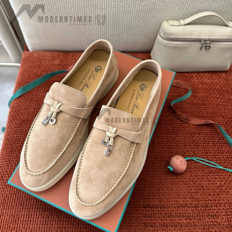 Loro Piana Summer Charms Walk Loafer FAE5444-60L0 Deep Ice Women's Comfort Flats Front View