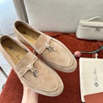Loro Piana Summer Charms Walk Loafer FAE5444-60L0 Deep Ice Women's Comfort Flats Front View