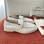 Loro Piana Summer Charms Walk Loafer FAE5444-60L0 Deep Ice Women's Comfort Flats Front View