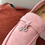 Loro Piana Summer Charms Walk Loafer FAE5444-30AT Flowering Cherry Women's Shoes Loro Piana Summer Charms Walk Loafer FAE5444-30AT Flowering Cherry Women's Comfort Flats Front View