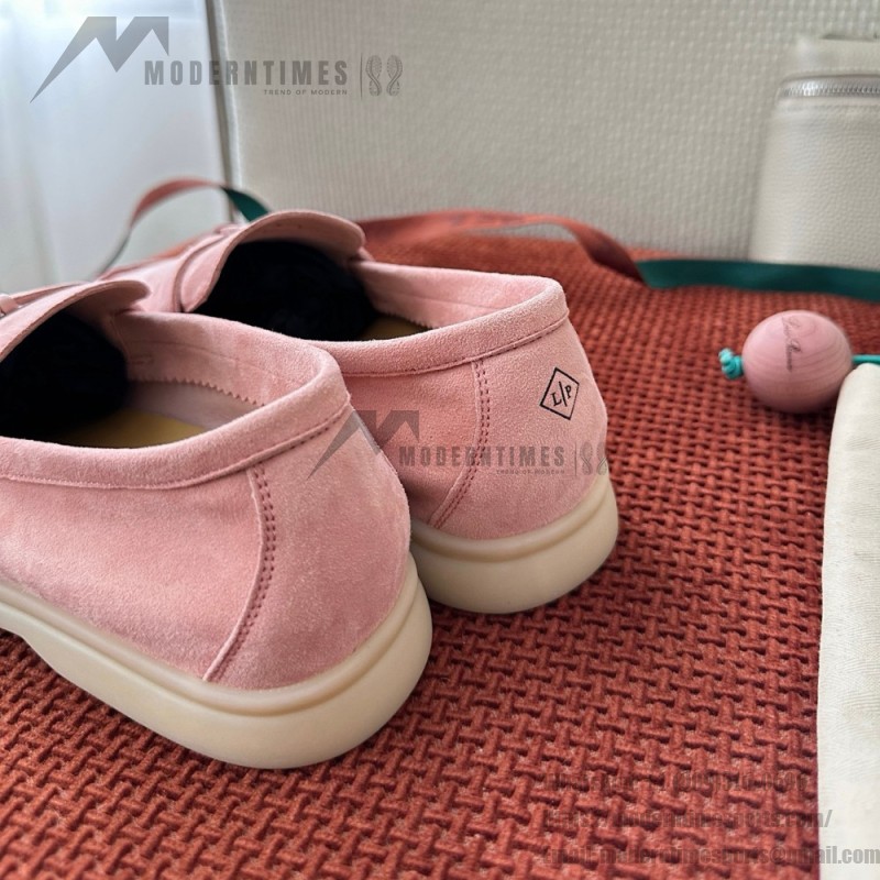 Loro Piana Summer Charms Walk Loafer FAE5444-30AT Flowering Cherry Women's Shoes Loro Piana Summer Charms Walk Loafer FAE5444-30AT Flowering Cherry Women's Comfort Flats Front View