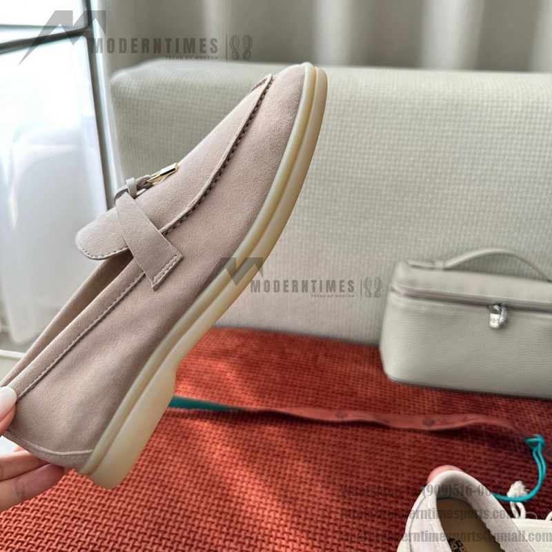 Loro Piana Summer Charms Walk Loafer FAE5444-30AT Flowering Cherry Women's Shoes Loro Piana Summer Charms Walk Loafer FAE5444-30AT Flowering Cherry Women's Comfort Flats Front View