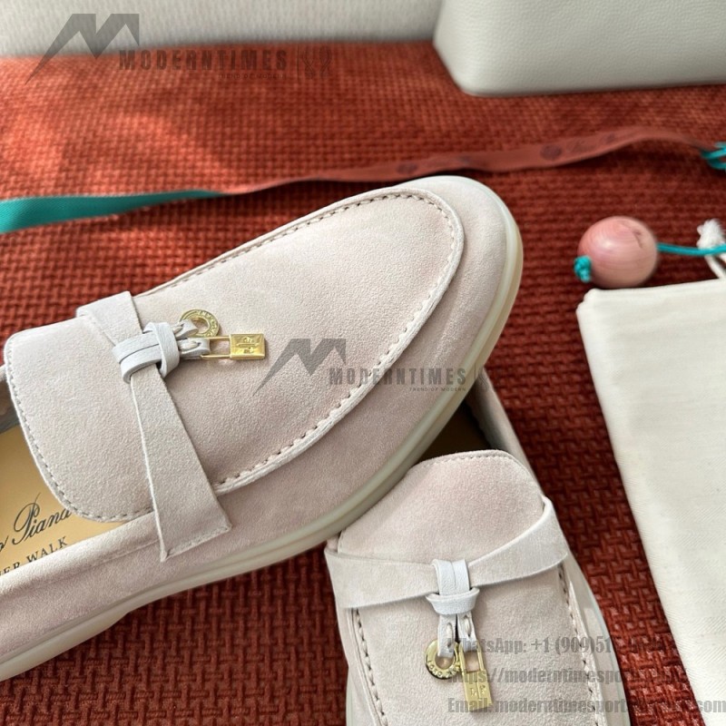 Loro Piana Summer Charms Walk Loafer FAE5444-30AT Flowering Cherry Women's Shoes Loro Piana Summer Charms Walk Loafer FAE5444-30AT Flowering Cherry Women's Comfort Flats Front View