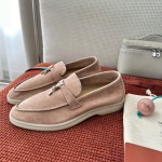 Loro Piana Summer Charms Walk Loafer FAE5444-30AT Flowering Cherry Women's Shoes Loro Piana Summer Charms Walk Loafer FAE5444-30AT Flowering Cherry Women's Comfort Flats Front View