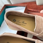 Loro Piana Summer Charms Walk Loafer FAE5444-30AT Flowering Cherry Women's Shoes Loro Piana Summer Charms Walk Loafer FAE5444-30AT Flowering Cherry Women's Comfort Flats Front View