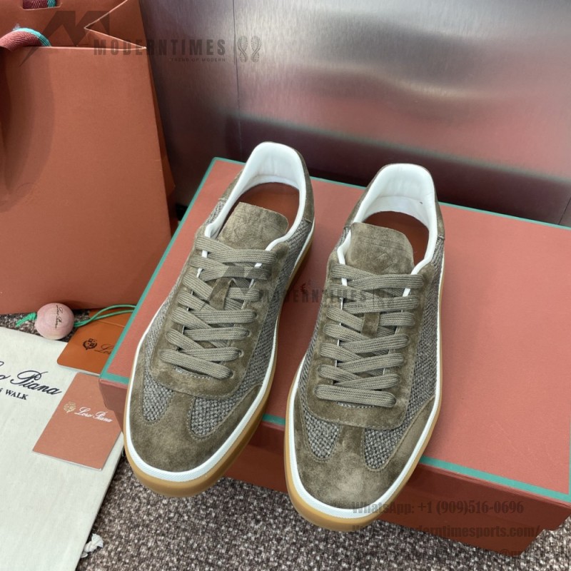 Loro Piana Tennis Walk Sneaker FAP8014-A0JY Beige Unisex Sneakers Loro Piana Tennis Walk Sneaker FAP8014-A0JY Beige Unisex Luxury Sneakers with Cash Silk Fabric