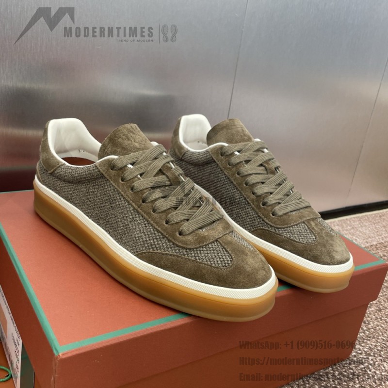 Loro Piana Tennis Walk Sneaker FAP8014-A0JY Beige Unisex Sneakers Loro Piana Tennis Walk Sneaker FAP8014-A0JY Beige Unisex Luxury Sneakers with Cash Silk Fabric