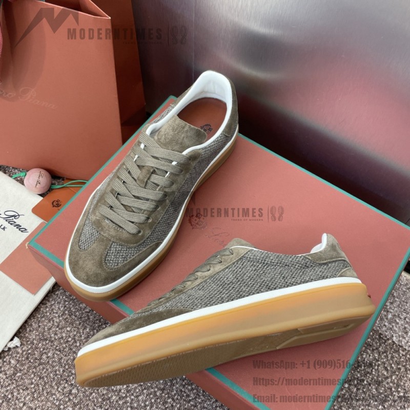 Loro Piana Tennis Walk Sneaker FAP8014-A0JY Beige Unisex Sneakers Loro Piana Tennis Walk Sneaker FAP8014-A0JY Beige Unisex Luxury Sneakers with Cash Silk Fabric