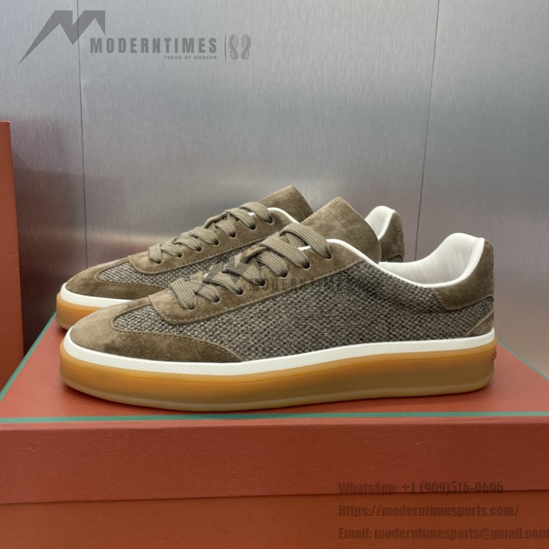 Loro Piana Tennis Walk Sneaker FAP8014-A0JY Beige Unisex Sneakers Loro Piana Tennis Walk Sneaker FAP8014-A0JY Beige Unisex Luxury Sneakers with Cash Silk Fabric