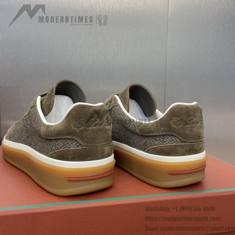Loro Piana Tennis Walk Sneaker FAP8014-A0JY Beige Unisex Sneakers Loro Piana Tennis Walk Sneaker FAP8014-A0JY Beige Unisex Luxury Sneakers with Cash Silk Fabric