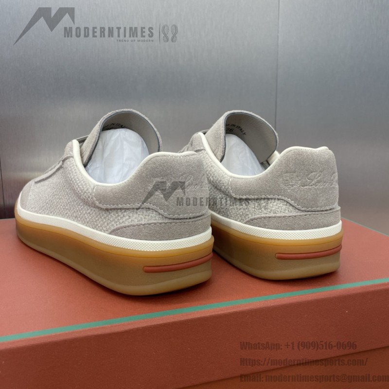 Loro Piana Tennis Walk Sneaker FAP8014-A0JY Beige Unisex Sneakers Loro Piana Tennis Walk Sneaker FAP8014-A0JY Beige Unisex Luxury Sneakers with Cash Silk Fabric